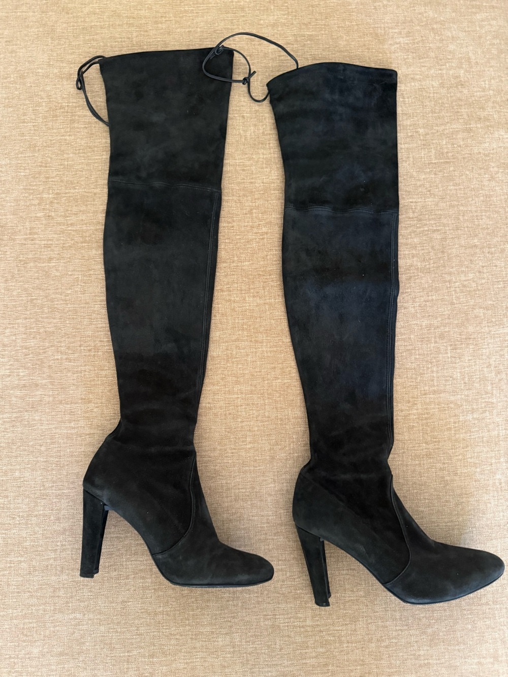 Stuart Weitzman Women’s Over-the-Knee Black Suede Highland Boots- Size 8.5M